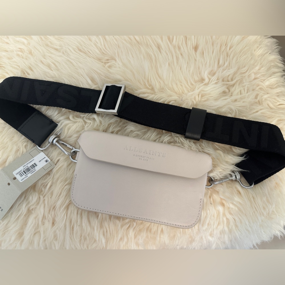 All Saints Zoe Adjustable Leather Crossbody Bag